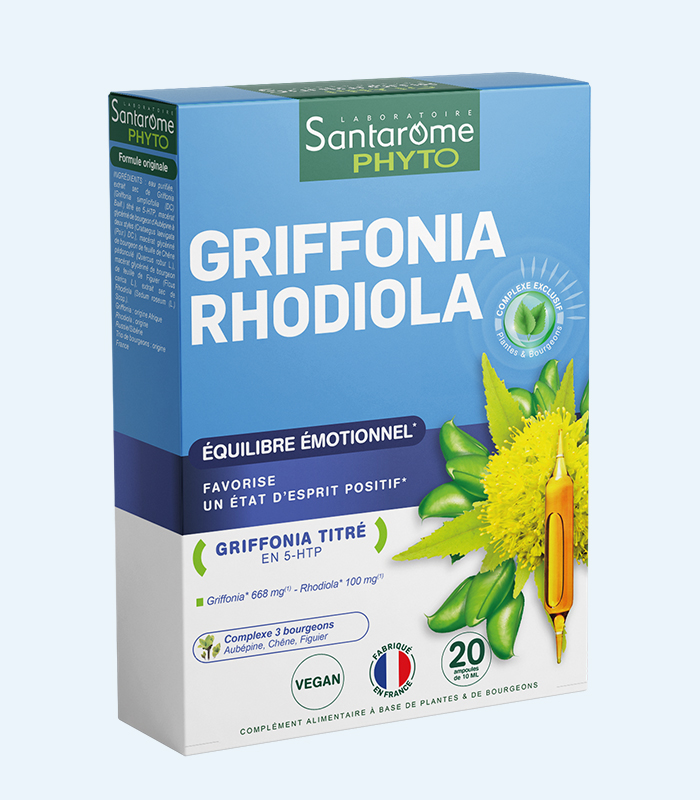 Griffonia Rhodiola Bio, 20 fiole