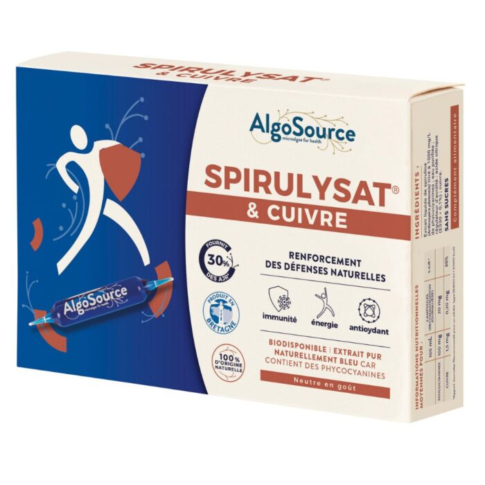 Spirulysat și cupru, 20 fiole, Algosource