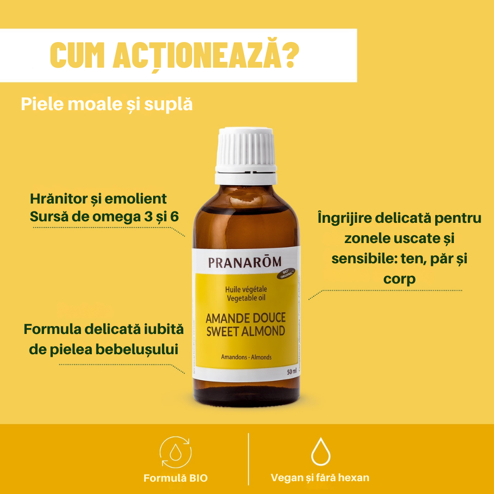 Ulei migdale bio 50 ml Ulei migdale bio 50 ml