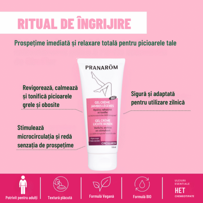 Gel-cremă Jambes Legeres Bio 100ml