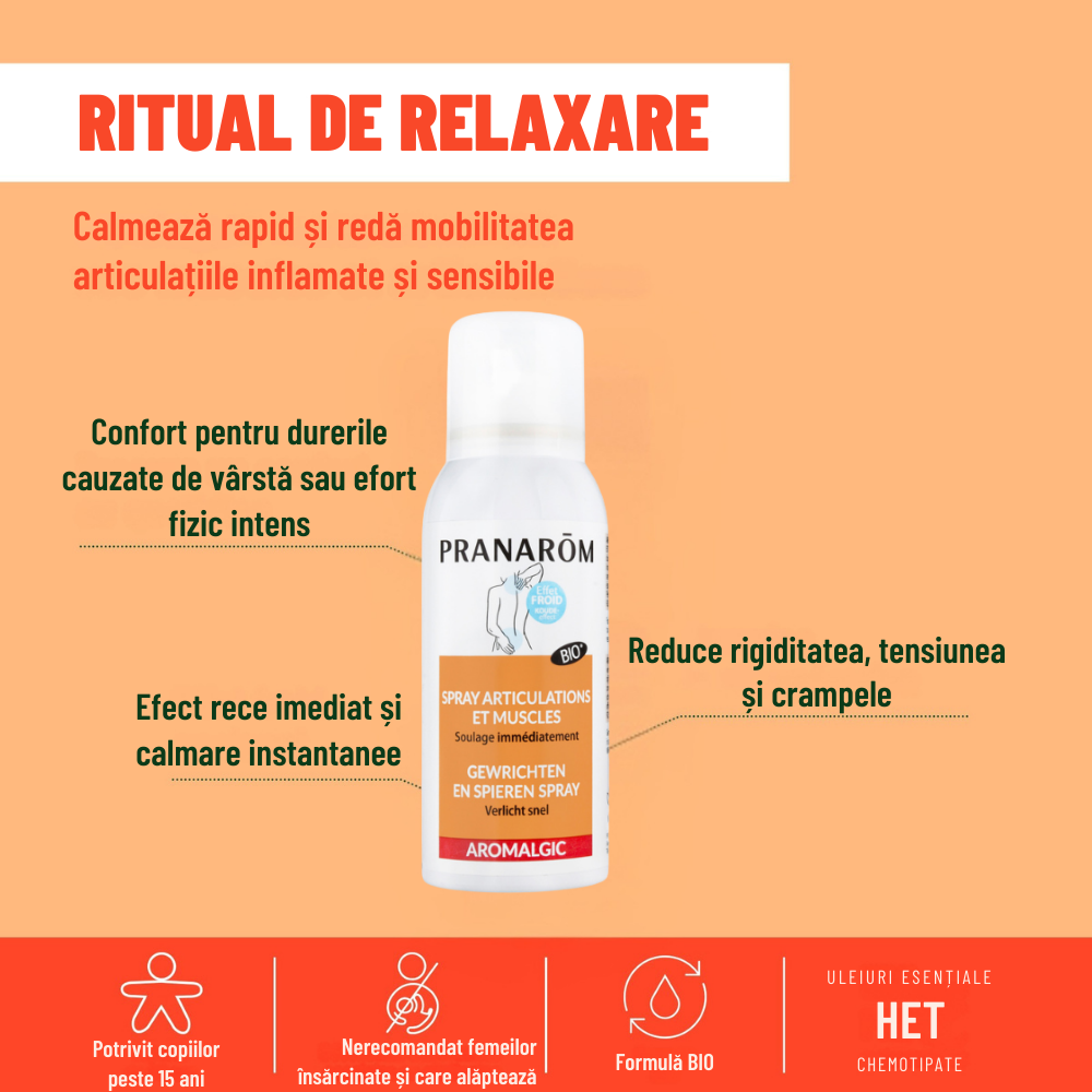 Spray Articulații și Mușchi Bio 75ml Spray Articulații și Mușchi Bio 75ml