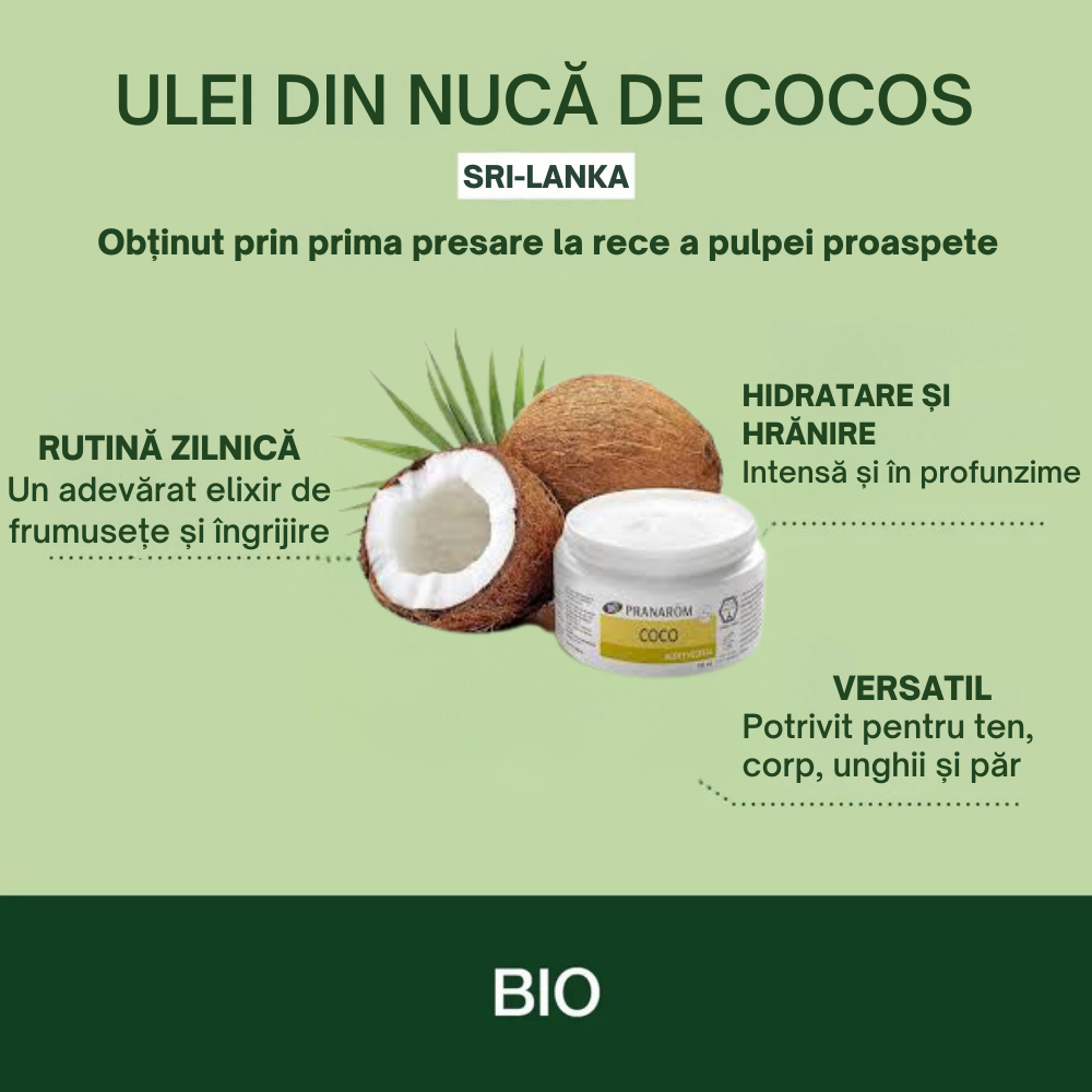 Ulei cocos bio 100 ml Ulei cocos bio 100 ml