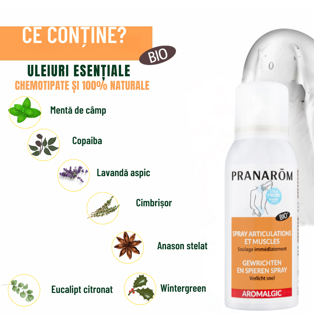 Spray Articulații și Mușchi Bio 75ml Spray Articulații și Mușchi Bio 75ml