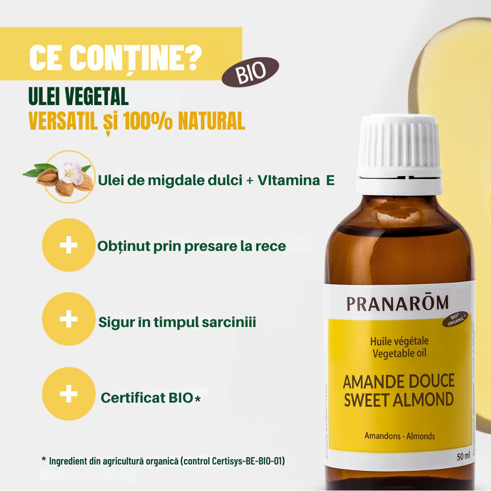 Ulei migdale bio 50 ml Ulei migdale bio 50 ml