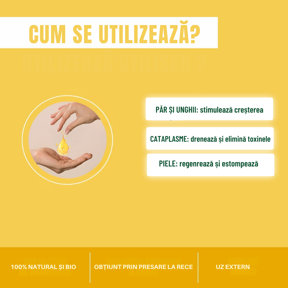 Ulei ricin bio 50ml Ulei ricin bio 50ml