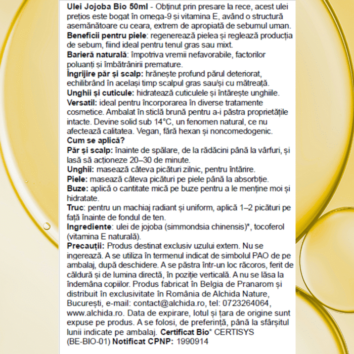 Ulei Jojoba bio 50 ml