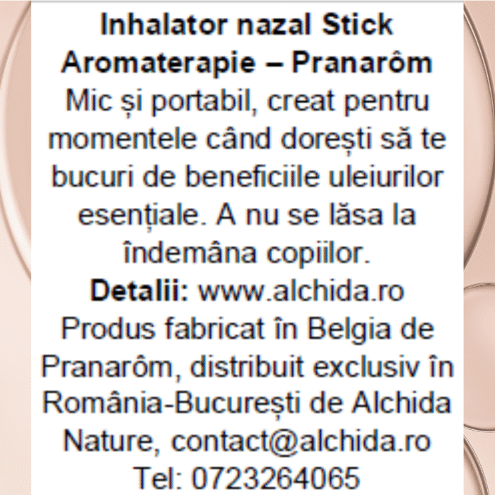 Inhalator nazal Stick aromoterapie Pranarom